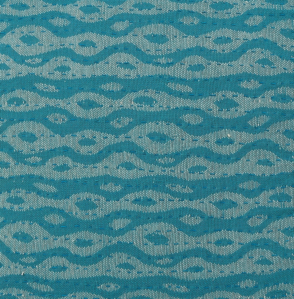 Artisan Hand Loomed Cotton Lumbar Pillow - Blue Ocean - 16"x48" Arcadia Home