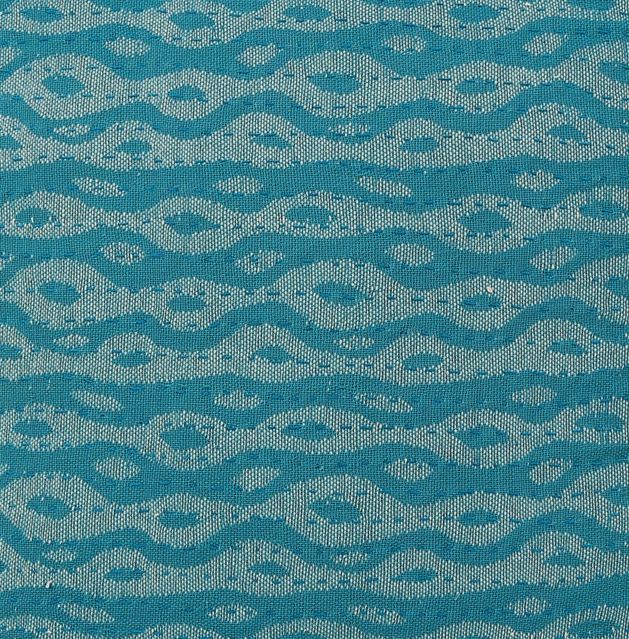 Artisan Hand Loomed Cotton Lumbar Pillow - Blue Ocean - 16"x48" Arcadia Home