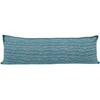 Artisan Hand Loomed Cotton Lumbar Pillow - Blue Ocean - 16"x48" Arcadia Home