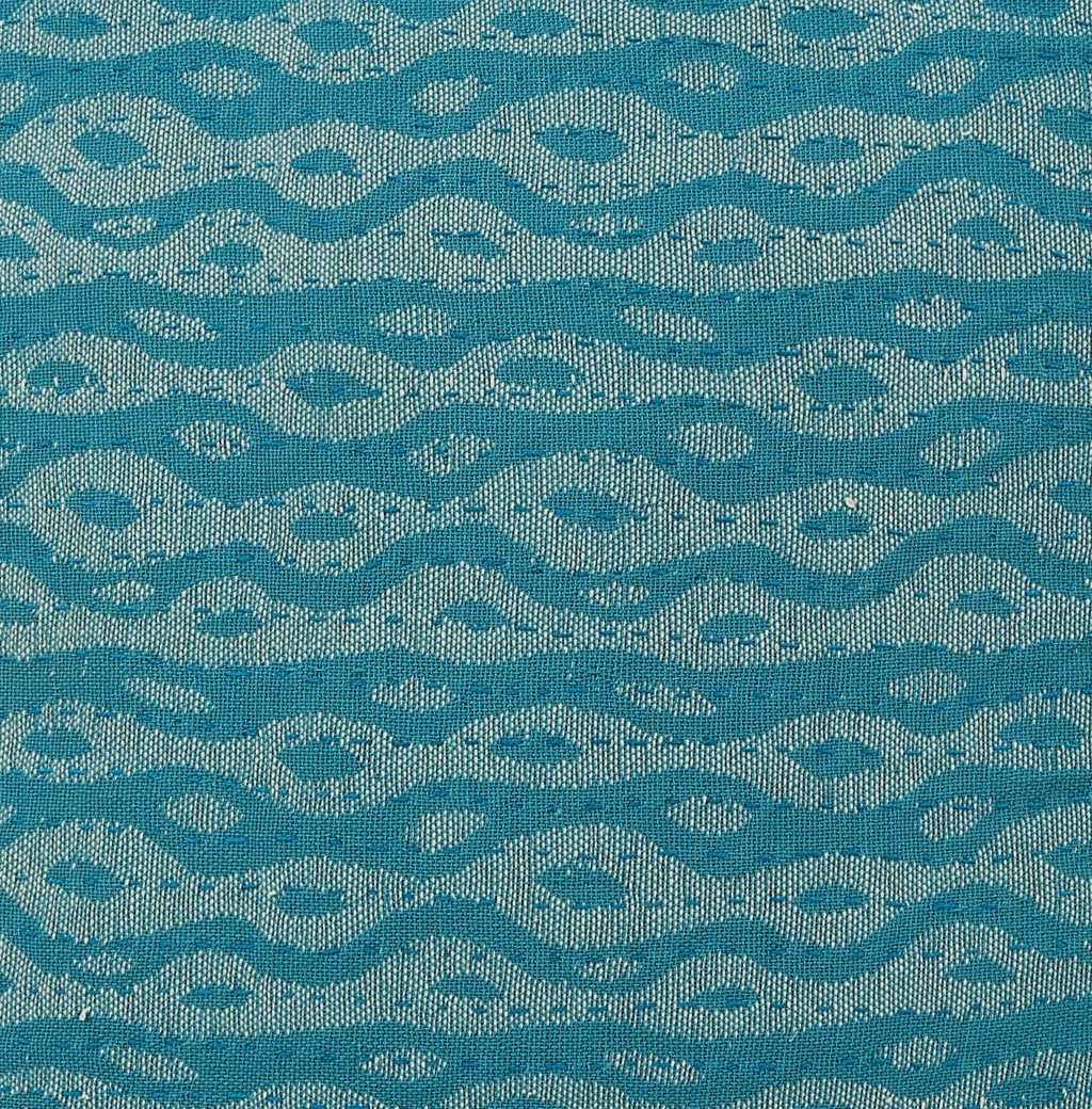 Artisan Hand Loomed Cotton Lumbar Pillow - Blue Ocean - 16"x48" Arcadia Home - Che Cose Belle