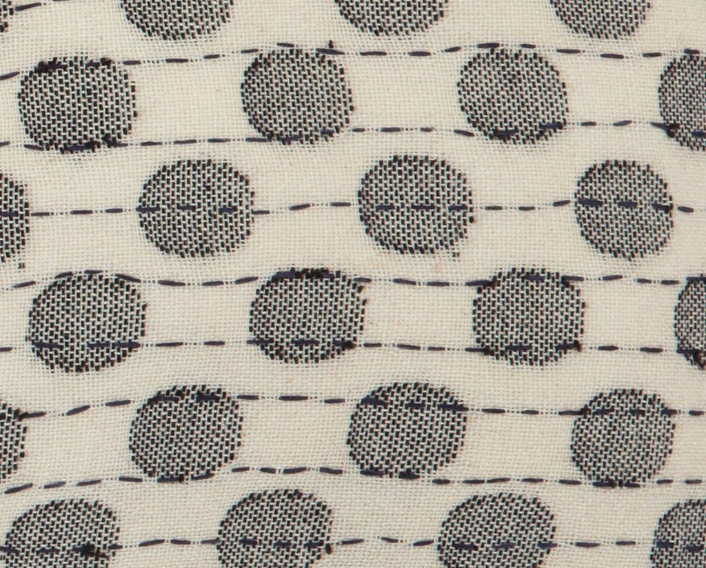 Artisan Hand Loomed Cotton Lumbar Pillow - Gray Dots - 16"x48" Arcadia Home - Che Cose Belle
