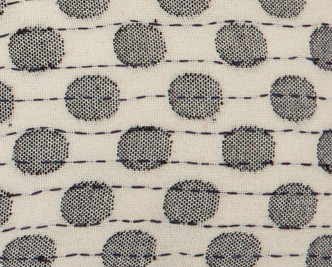 Artisan Hand Loomed Cotton Lumbar Pillow - Gray Dots - 16"x48" Arcadia Home - Che Cose Belle