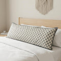 Artisan Hand Loomed Cotton Lumbar Pillow - Gray Dots - 16"x48" Arcadia Home - Che Cose Belle