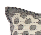 Artisan Hand Loomed Cotton Lumbar Pillow - Gray Dots - 16"x48" Arcadia Home - Che Cose Belle
