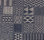 Artisan Hand Loomed Cotton Lumbar Pillow - Indigo Blocks - 16"x48" Arcadia Home - Che Cose Belle