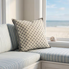 Artisan Hand Loomed Cotton Square Pillow - Dots Gray - 24" Arcadia Home - Che Cose Belle