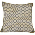 Artisan Hand Loomed Cotton Square Pillow - Gray Yellow Stitching - 24" Arcadia Home - Che Cose Belle