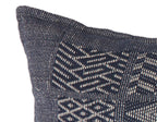 Artisan Hand Loomed Cotton Square Pillow - Indigo Blocks - 24" Arcadia Home - Che Cose Belle