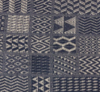 Artisan Hand Loomed Cotton Square Pillow - Indigo Blocks - 24" Arcadia Home - Che Cose Belle
