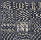 Artisan Hand Loomed Cotton Square Pillow - Indigo Blocks - 24" Arcadia Home - Che Cose Belle