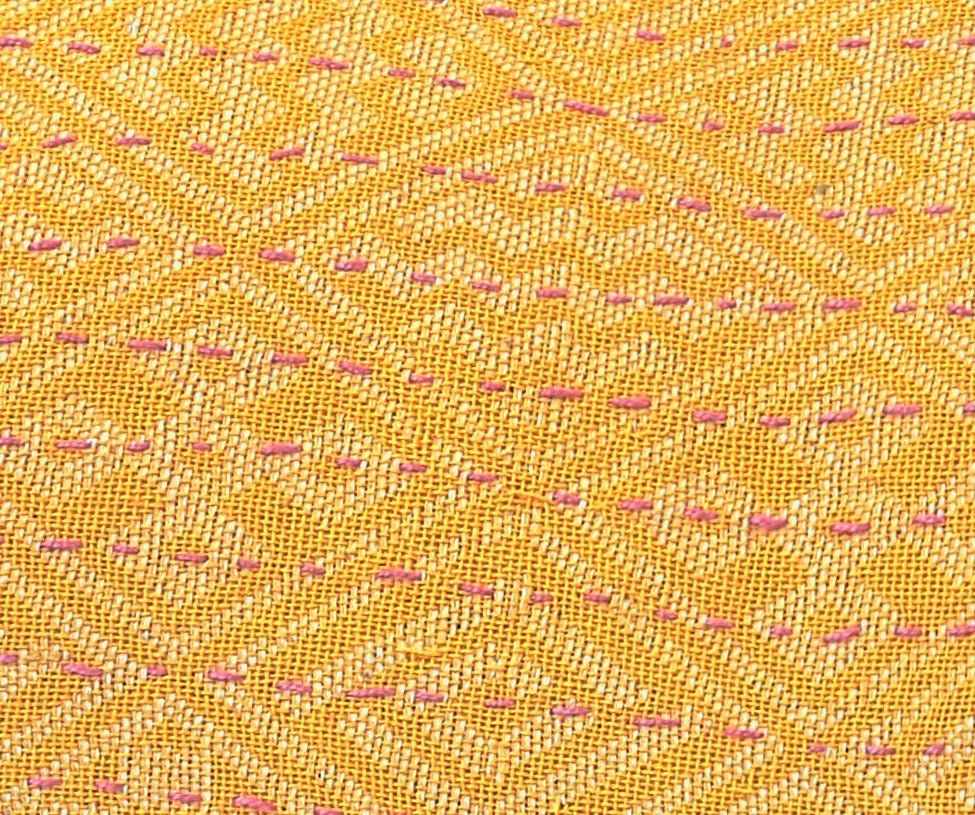 Artisan Hand Loomed Cotton Square Pillow - Yellow Diamond - 24" Arcadia Home - Che Cose Belle