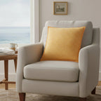 Artisan Hand Loomed Cotton Square Pillow - Yellow Diamond - 24" Arcadia Home - Che Cose Belle