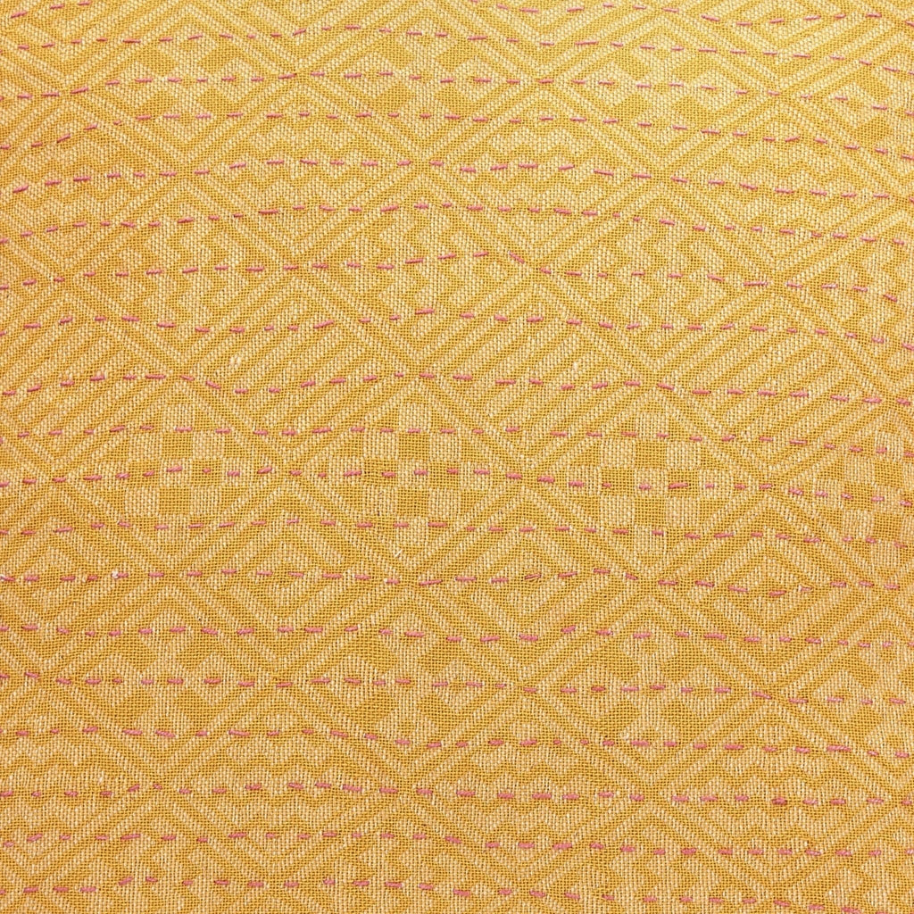 Artisan Hand Loomed Cotton Square Pillow - Yellow Diamond - 24" Arcadia Home - Che Cose Belle