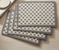 Artisan Hand Loomed Placemat - Gray Dots - 14" x 19"- Set of 4 Arcadia Home - Che Cose Belle