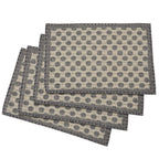 Artisan Hand Loomed Placemat - Gray Dots - 14" x 19"- Set of 4 Arcadia Home - Che Cose Belle