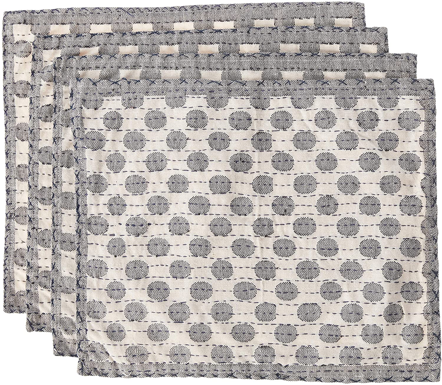 Artisan Hand Loomed Placemat - Gray Dots - 14" x 19"- Set of 4 Arcadia Home - Che Cose Belle