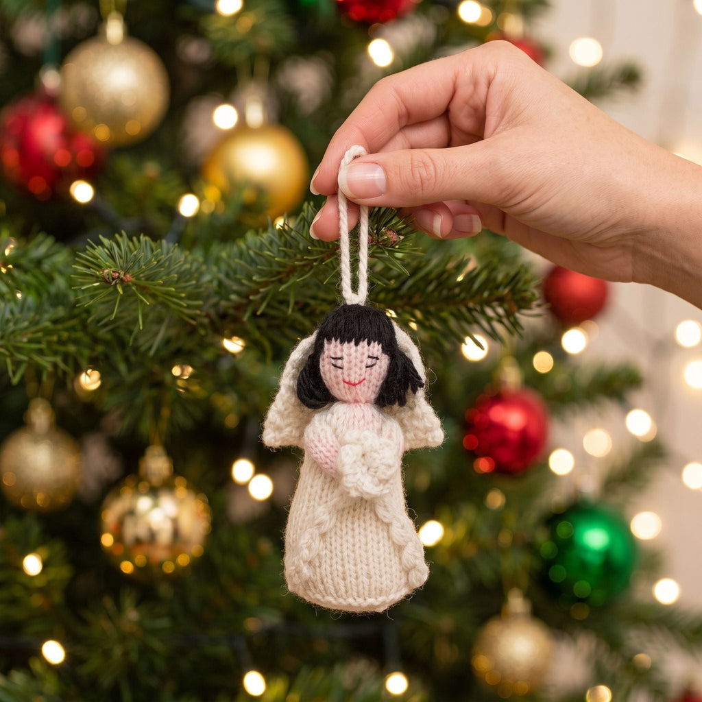 Asian Bride Hand Knit Wedding Ornament Arcadia Home