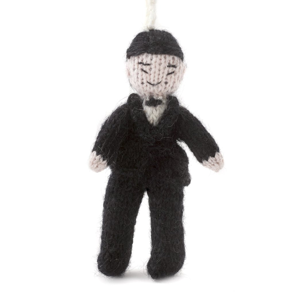 Asian Groom Hand Knit Wedding Ornament Arcadia Home