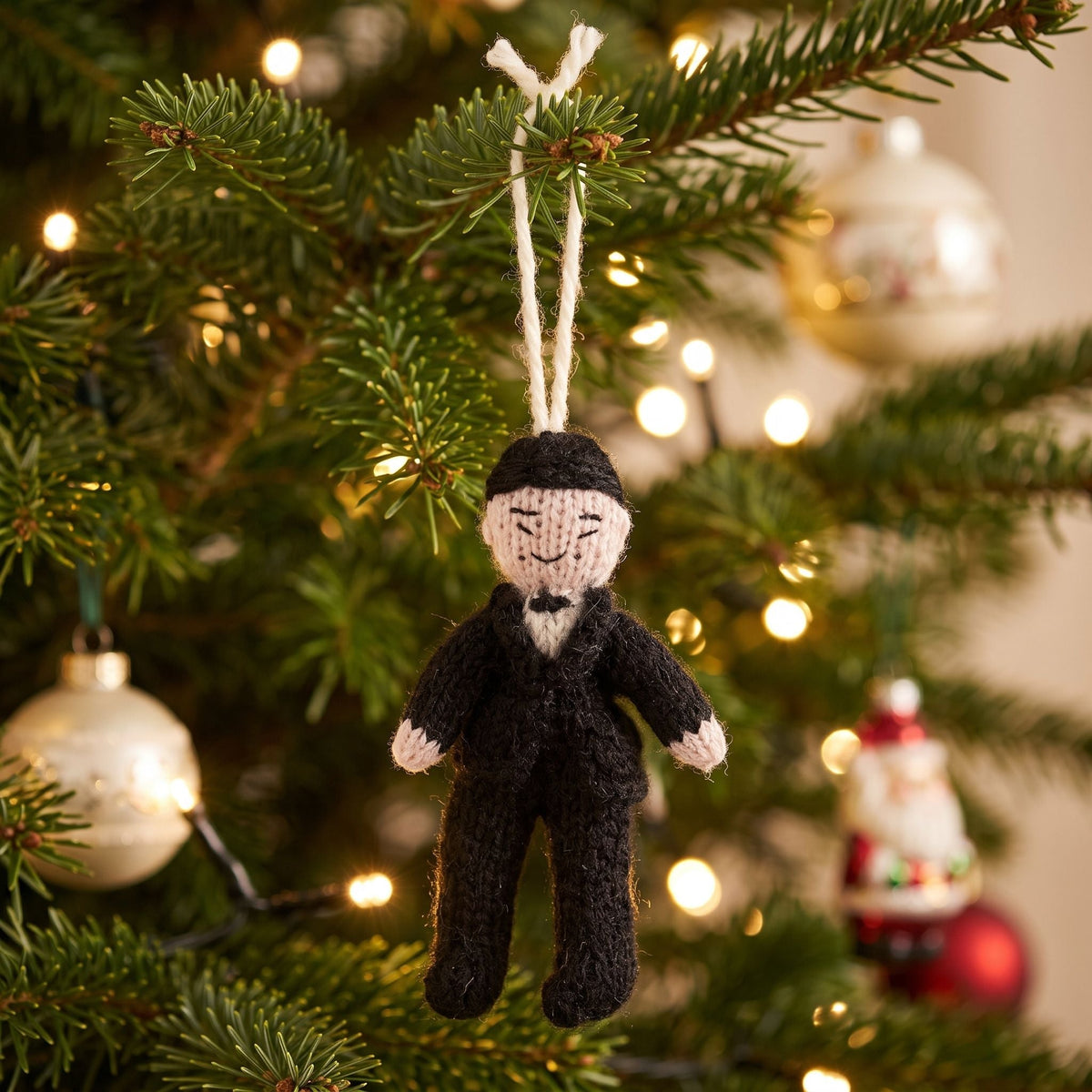 Asian Groom Hand Knit Wedding Ornament Arcadia Home