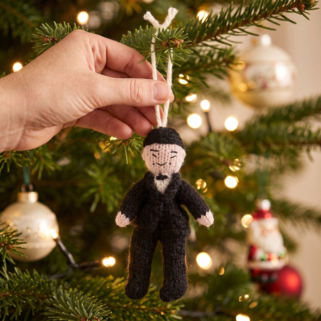 Asian Groom Hand Knit Wedding Ornament Arcadia Home