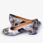 The Perugia White Leather Lower Heel Pump Women Shoe