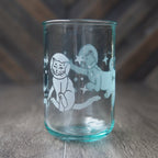 Astronaut Space Cats Rustic Recycled Glass Candle Cup - Che Cose Belle