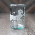 Astronaut Space Cats Rustic Recycled Glass Candle Cup - Che Cose Belle