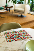 Atomic double - sided Woven Rectangular Placemat - Che Cose Belle