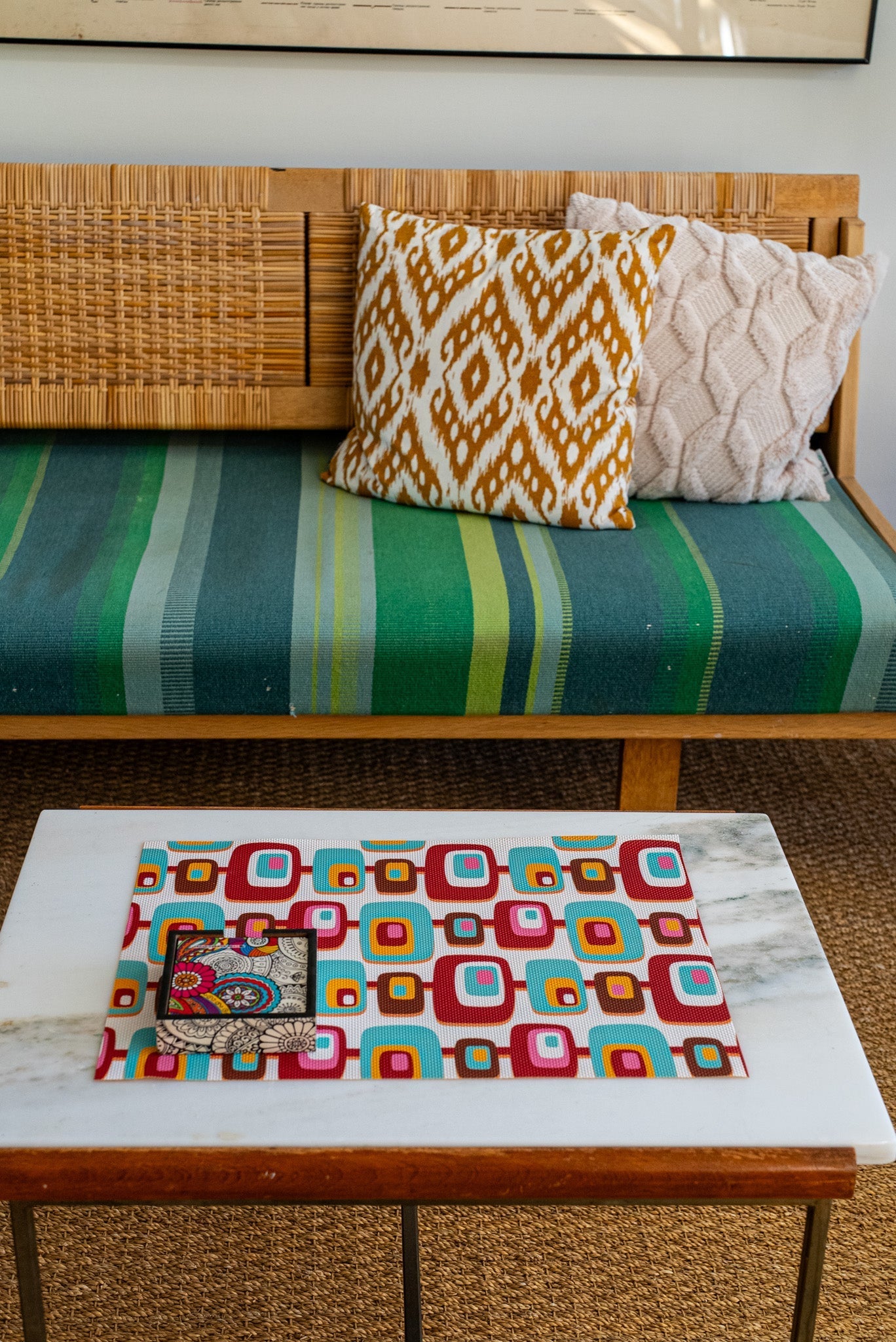 Atomic double - sided Woven Rectangular Placemat - Che Cose Belle
