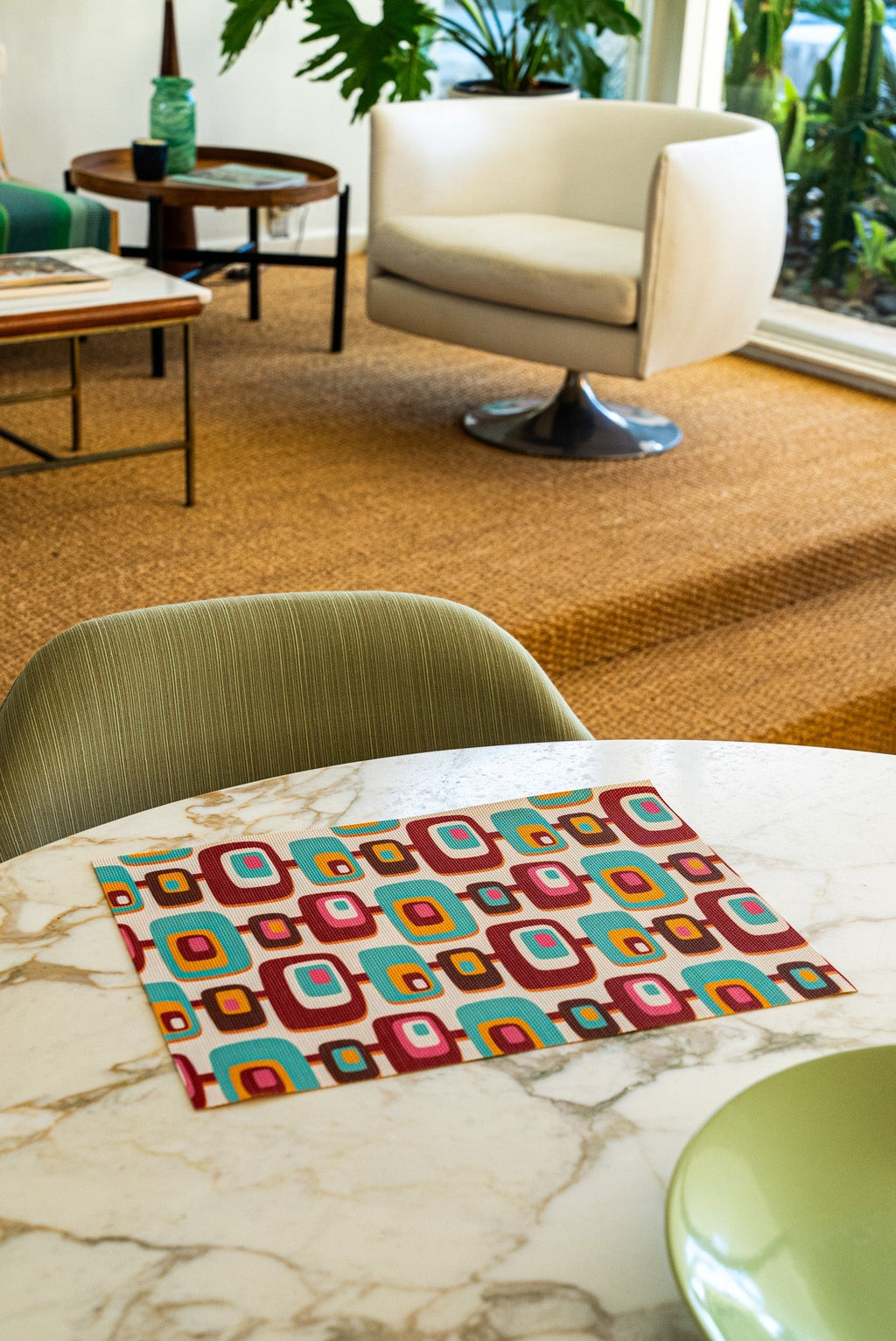 Atomic double - sided Woven Rectangular Placemat - set of 4 - Che Cose Belle