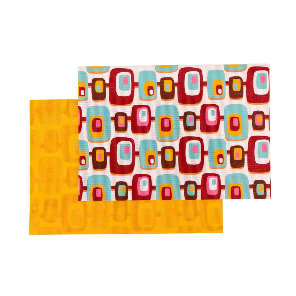 Atomic double - sided Woven Rectangular Placemat - set of 4 - Che Cose Belle