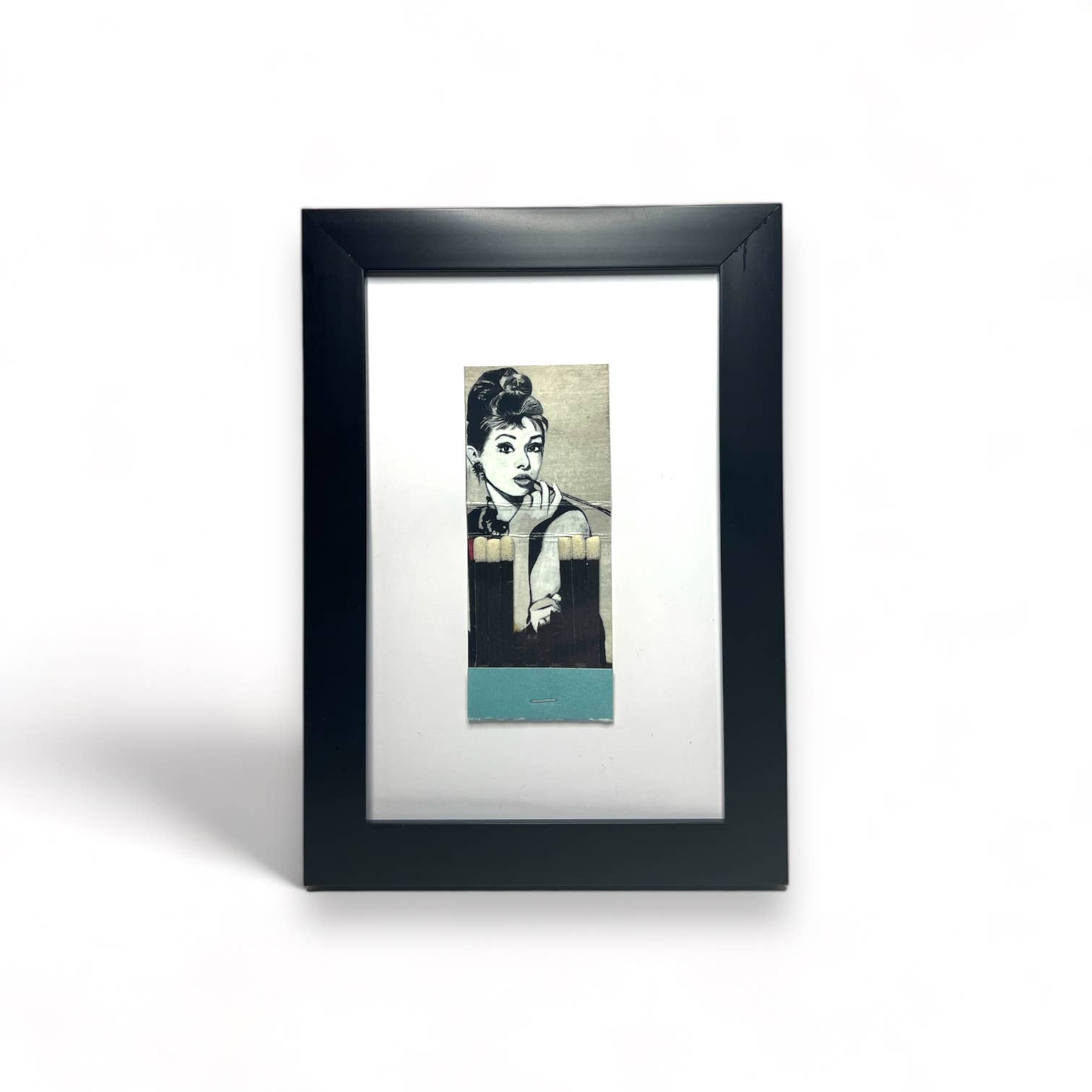 Audrey Hepburn Breakfast at Tiffany's Handmade Matchbook Print  Framed - Che Cose Belle
