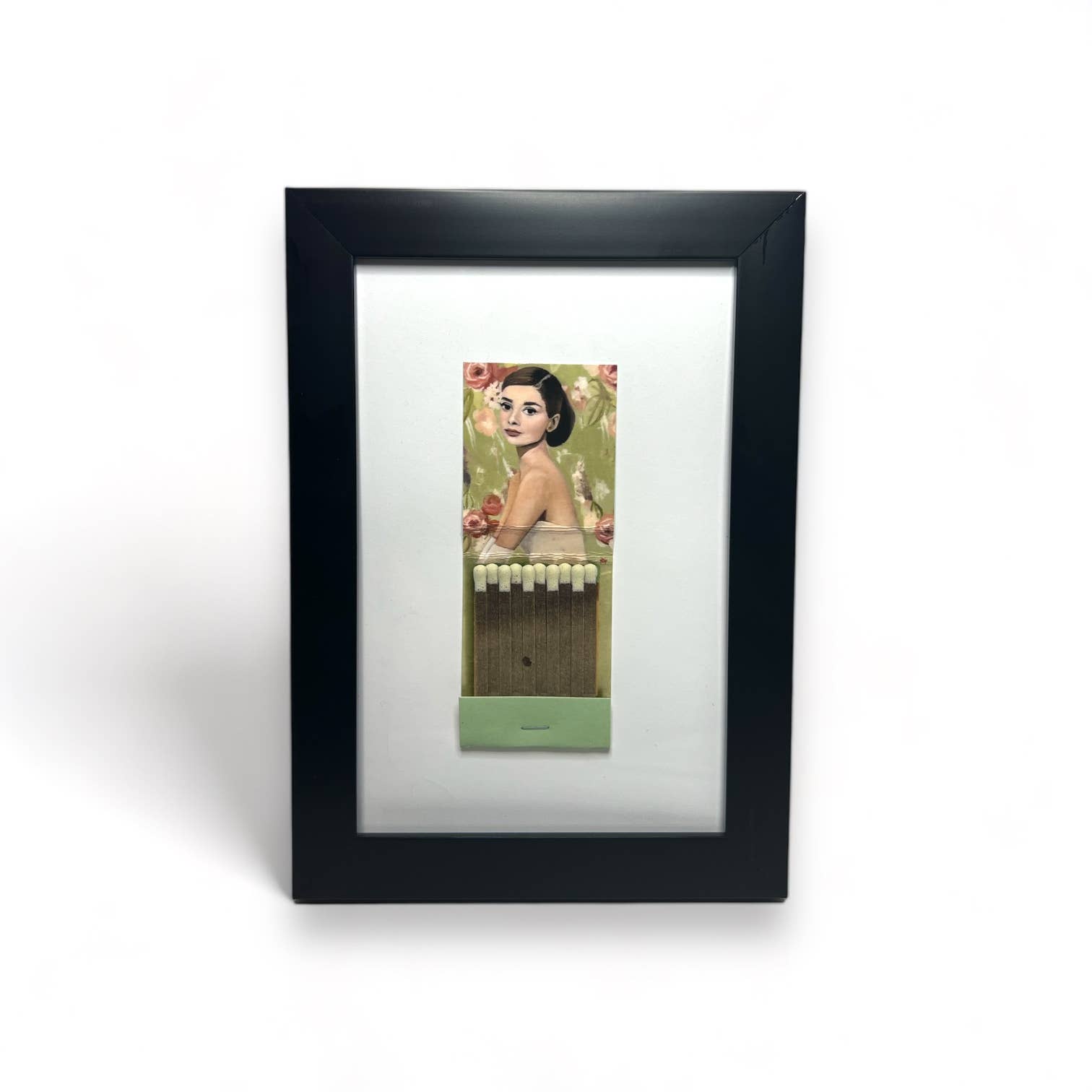 Audrey Hepburn Handmade Matchbook Print Framed - Che Cose Belle