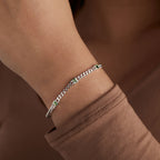 August Birthstone Peridot Curb Chain Bracelet - Che Cose Belle