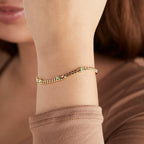 August Birthstone Peridot Curb Chain Bracelet - Che Cose Belle