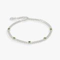 August Birthstone Peridot Curb Chain Bracelet - Che Cose Belle