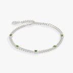 August Birthstone Peridot Curb Chain Bracelet - Che Cose Belle