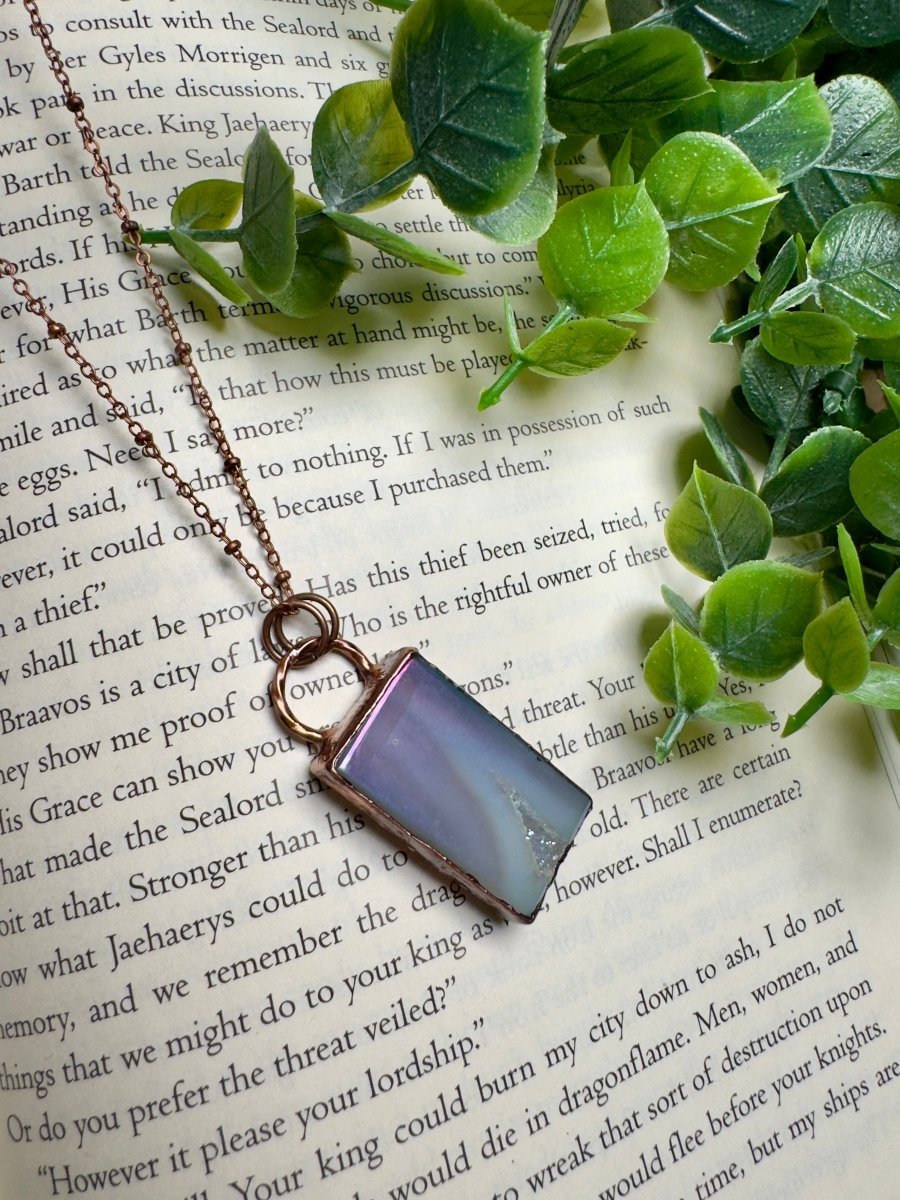 Aura Druzy Agate Necklace - Che Cose Belle