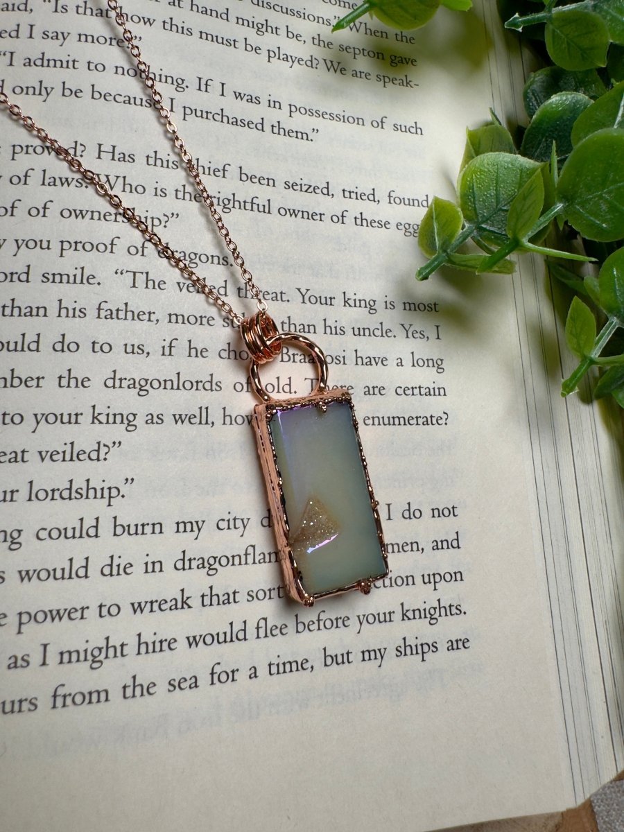 Aura Druzy Agate Necklace - Che Cose Belle