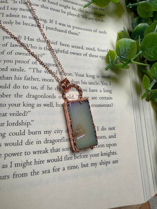 Aura Druzy Agate Necklace - Che Cose Belle
