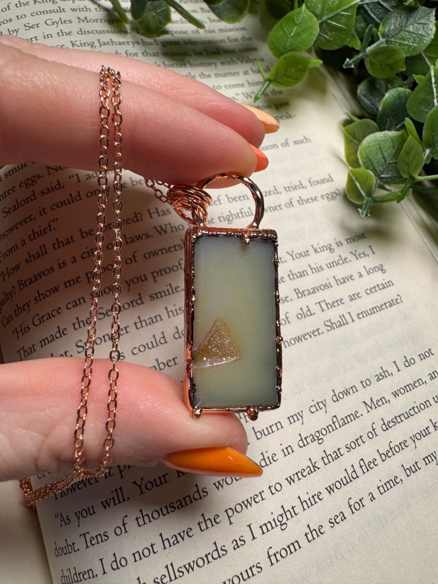 Aura Druzy Agate Necklace - Che Cose Belle