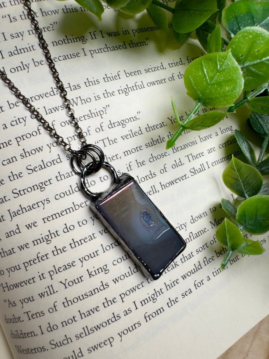 Aura Druzy Agate Necklace - Che Cose Belle