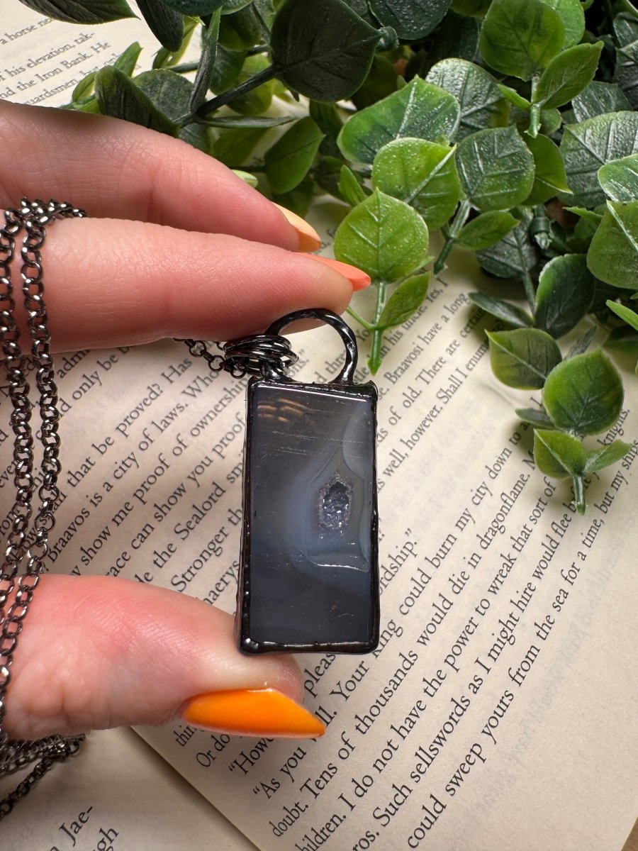 Aura Druzy Agate Necklace - Che Cose Belle