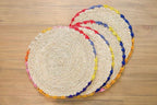 Aura raffia tabletop, colorful edge placemat - Che Cose Belle