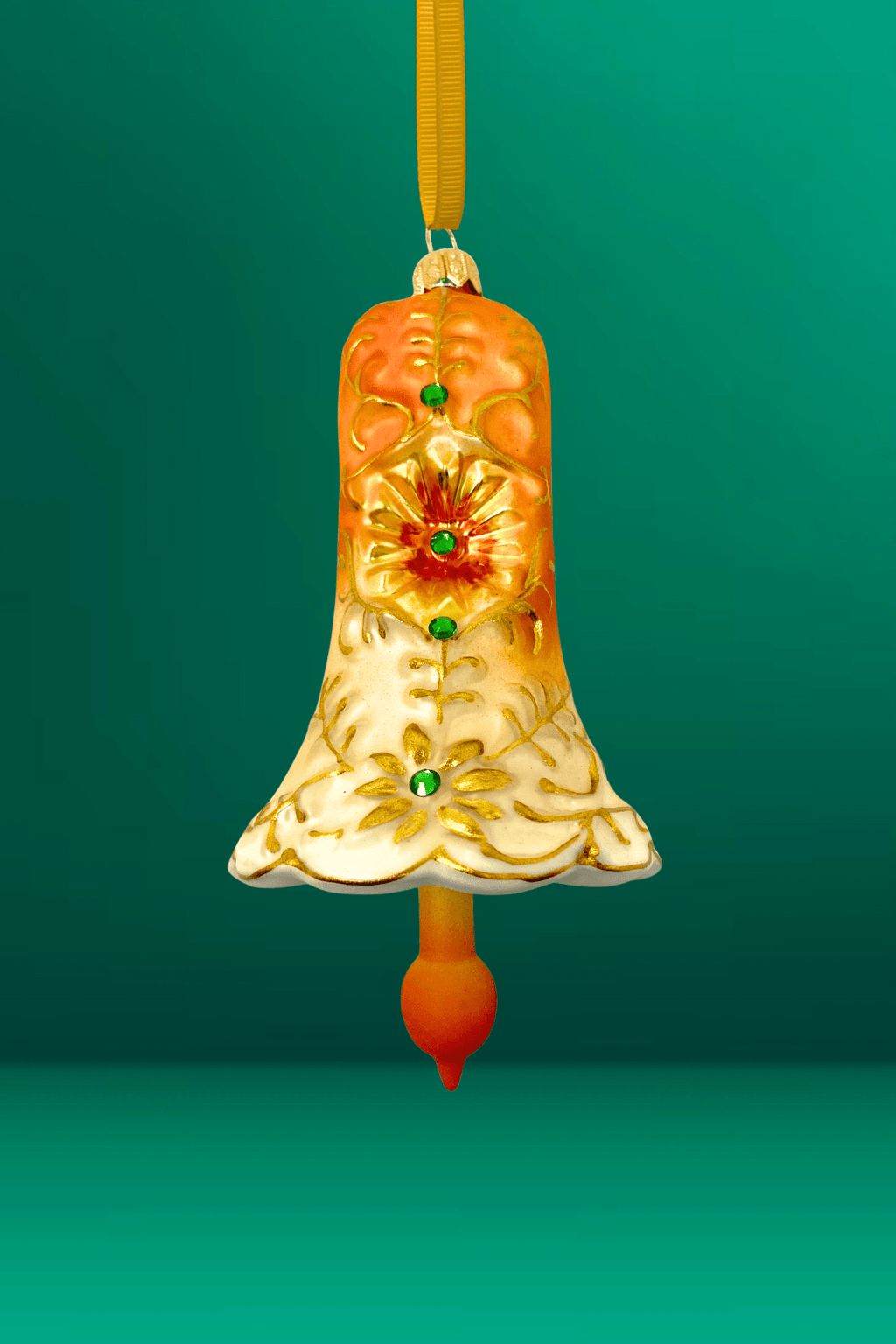 Aurelia Bell Glass Blown Ornament - Che Cose Belle