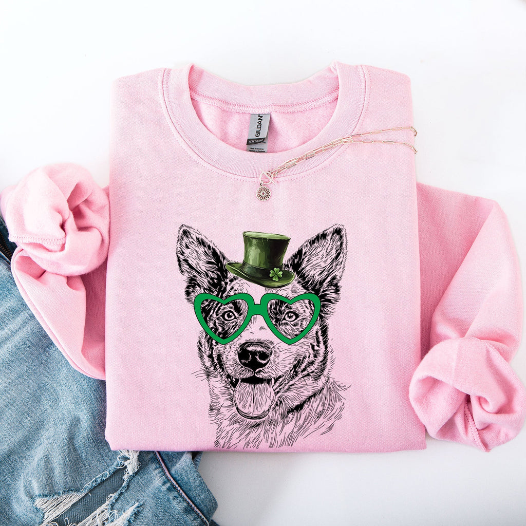 Australian Cattle, Blue Heeler, Adorable Dog, St Patrick's Day, Lucky, Irish Sweatshirt - Che Cose Belle