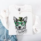 Australian Cattle, Blue Heeler, Adorable Dog, St Patrick's Day, Lucky, Irish Sweatshirt - Che Cose Belle