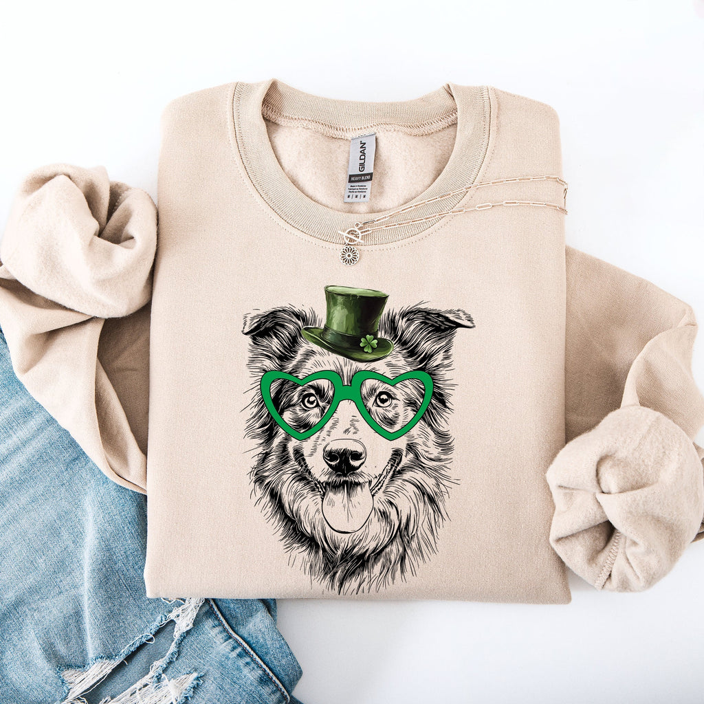 Australian Shepherd, Adorable Dog, St Patrick's Day, Lucky, Irish Sweatshirt - Che Cose Belle
