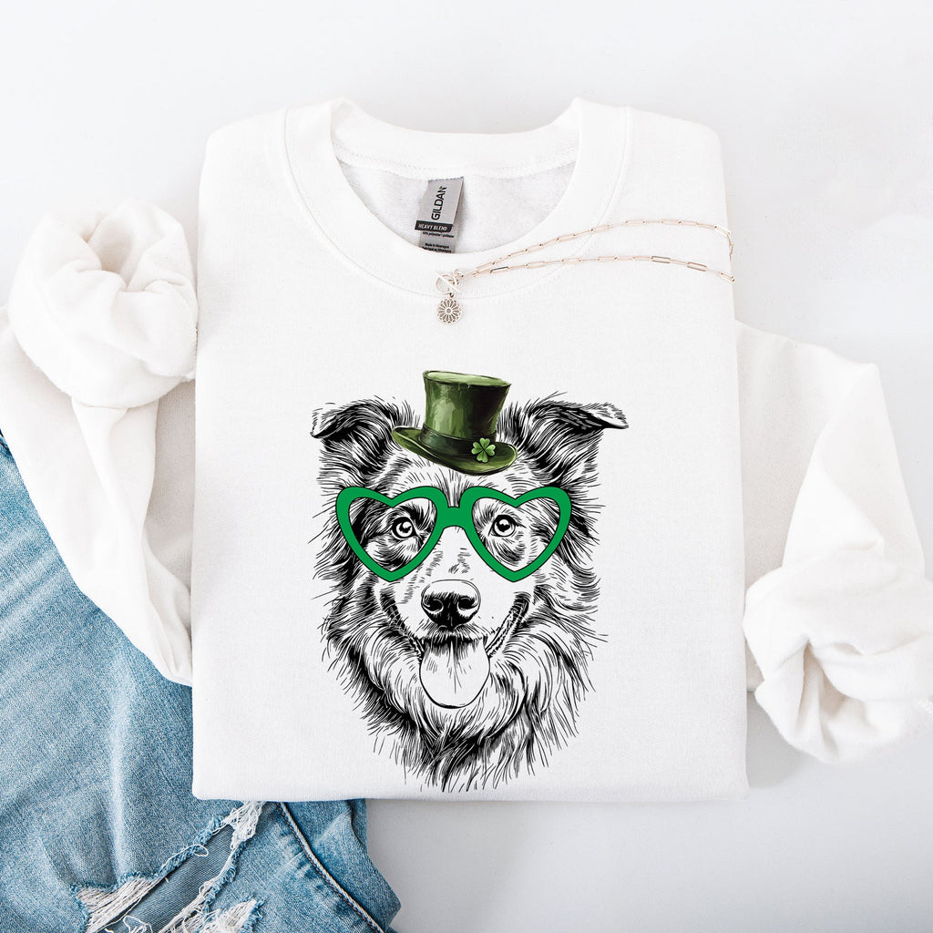 Australian Shepherd, Adorable Dog, St Patrick's Day, Lucky, Irish Sweatshirt - Che Cose Belle