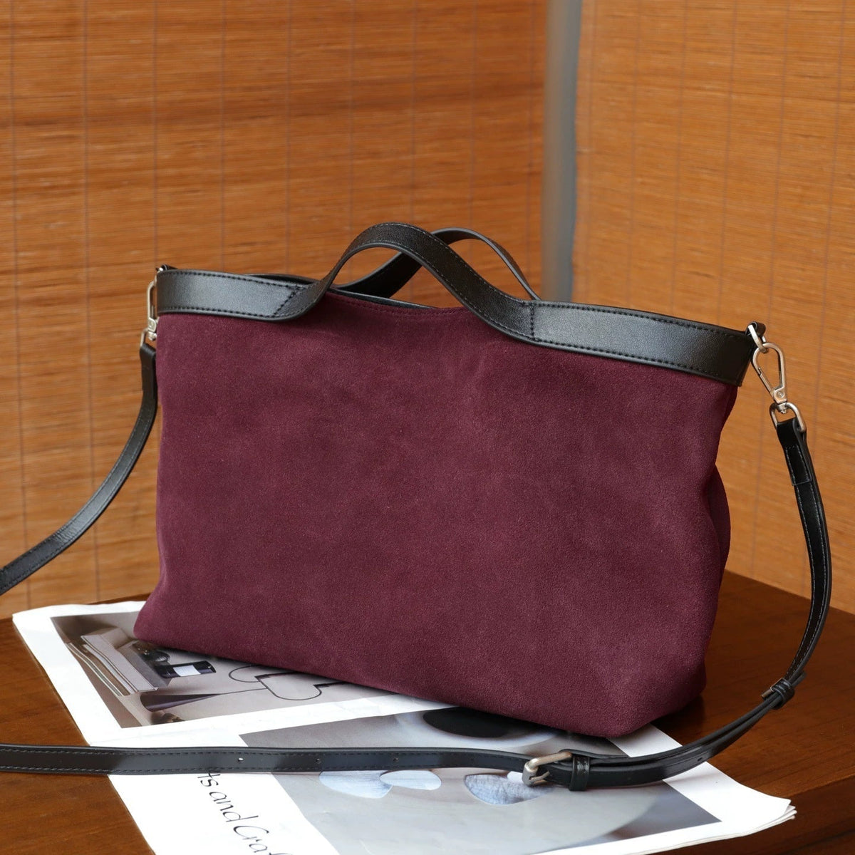 Autumn And Winter New Matte Cowhide Tote Bag, Simple And Versatile, Large Capacity Handbag, Commuting Crossbody Real Leather Women's Bag - Che Cose Belle